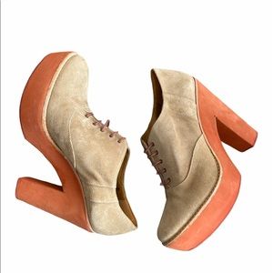 Ralph Lauren Polo Suede Dessa Platform Booties